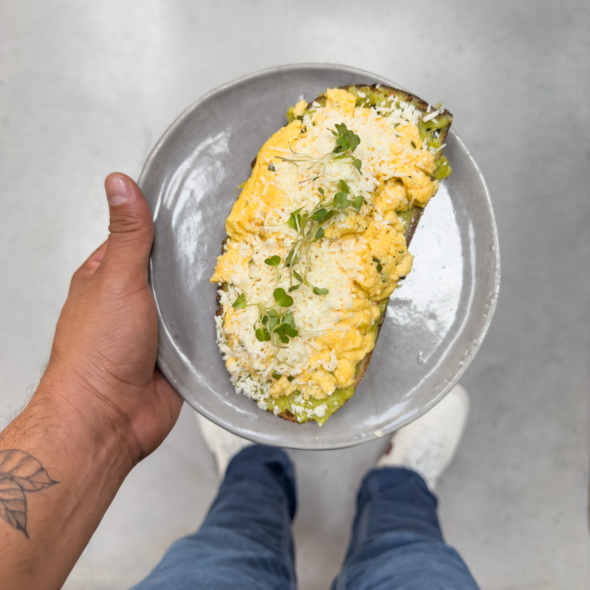 Egg toast with avocado